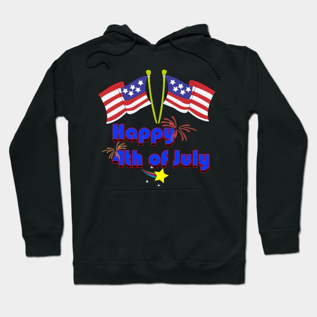 Independence Day Flag Hoodie by Saldi